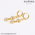 93751 xuping jewelry fashion jesus cross zircon luxury eardrops hoop earring